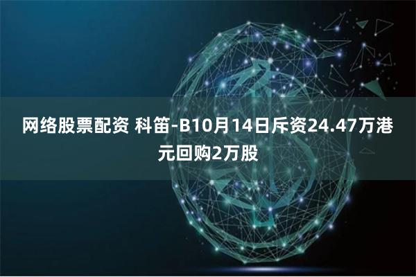 网络股票配资 科笛-B10月14日斥资24.47万港元回购2万股